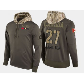 Nike Calgary Flames 27 Dougie Hamilton Olive Salute To Service Pullover Hoodie