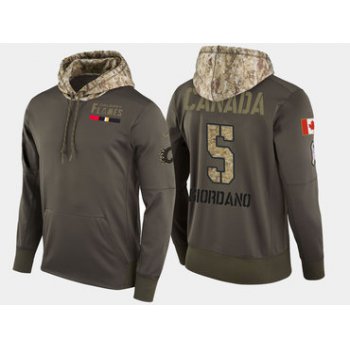 Nike Calgary Flames 5 Mark Giordano Olive Salute To Service Pullover Hoodie