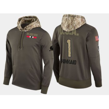Nike New Jersey Devils 1 Keith Kinkaid Olive Salute To Service Pullover Hoodie