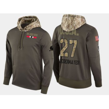 Nike New Jersey Devils 27 Scott Niedermayer Retired Olive Salute To Service Pullover Hoodie