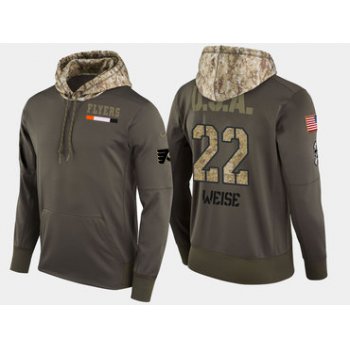 Nike Philadelphia Flyers 22 Dale Weise Olive Salute To Service Pullover Hoodie