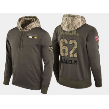 Nike Pittsburgh Penguins 62 Carl Hagelin Olive Salute To Service Pullover Hoodie