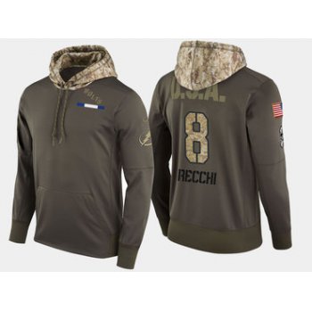 Nike Tampa Bay Lightning 8 Mark Recchi Retired Olive Salute To Service Pullover Hoodie