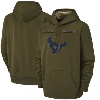 Houston Texans Nike Salute to Service Sideline Therma Performance Pullover Hoodie - Olive