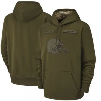 Cleveland Browns Nike Salute to Service Sideline Therma Performance Pullover Hoodie - Olive