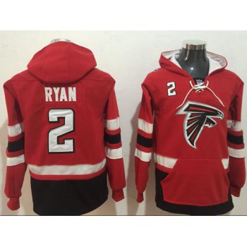 Nike Atlanta Falcons #2 Matt Ryan Red Black Name & Number Pullover NFL Hoodie