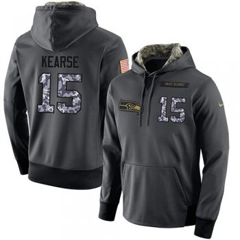 NFL Men's Nike Seattle Seahawks #15 Jermaine Kearse Stitched Black Anthracite Salute to Service Player Performance Hoodie
