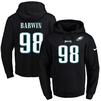 Nike Eagles #98 Connor Barwin Black Name & Number Pullover NFL Hoodie
