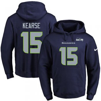 Nike Seahawks #15 Jermaine Kearse Navy Blue Name & Number Pullover NFL Hoodie