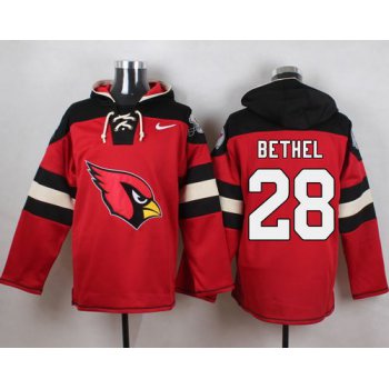 Nike Cardinals #28 Justin Bethel Red Player Pullover NFL Hoodie