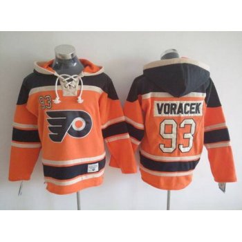 Men's Philadelphia Flyers #93 Jakub Voracek Old Time Hockey Alternate Orange Hoodie