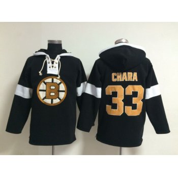 2014 Old Time Hockey Boston Bruins #33 Zdeno Chara Black Hoodie