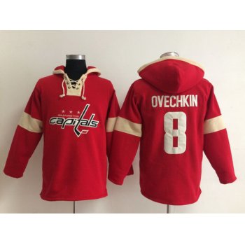 2014 Old Time Hockey Washington Capitals #8 Alex Ovechkin Red Hoodie