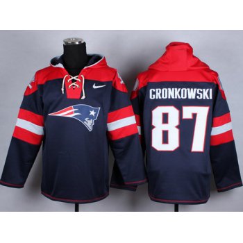 Nike New England Patriots #87 Rob Gronkowski 2014 Blue Hoodie