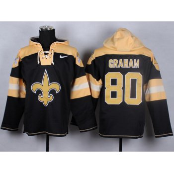 Nike New Orleans Saints #80 Jimmy Graham 2014 Black Hoodie