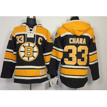 Old Time Hockey Boston Bruins #33 Zdeno Chara Black Hoodie