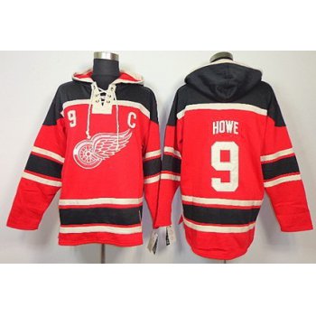 Old Time Hockey Detroit Red Wings #9 Gordie Howe Red Hoodie