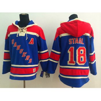 Old Time Hockey New York Rangers #18 Marc Staal Light Blue Hoodie