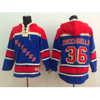 Old Time Hockey New York Rangers #36 Mats Zuccarello Light Blue Hoodie