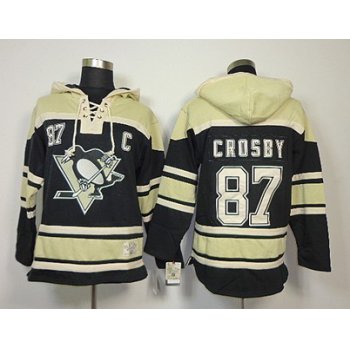 Old Time Hockey Pittsburgh Penguins #87 Sidney Crosby Black Hoodie