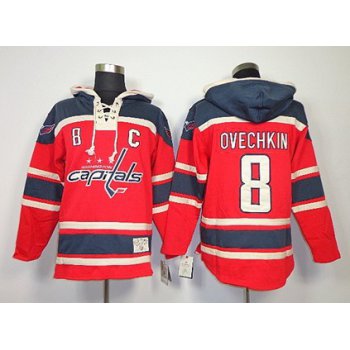 Old TimeHockey Washington Capitals #8 Alex Ovechkin Red Hoodie