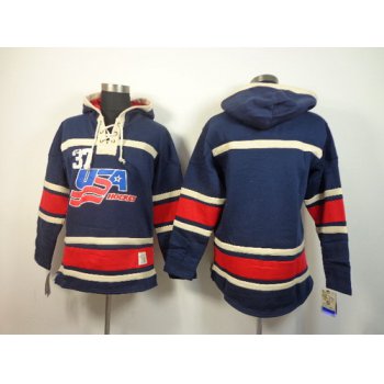 2014/15 Old Time Hockey Team USA Blank Navy Blue Hoodie