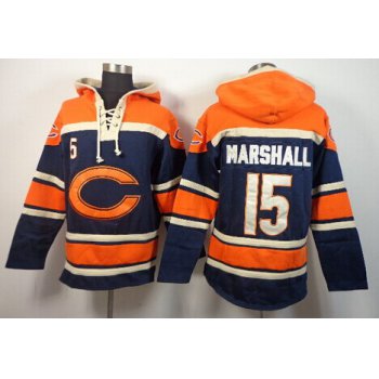 Chicago Bears #15 Brandon Marshall 2014 Blue Hoodie