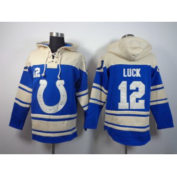 Indianapolis Colts #12 Andrew Luck 2014 Blue Hoodie