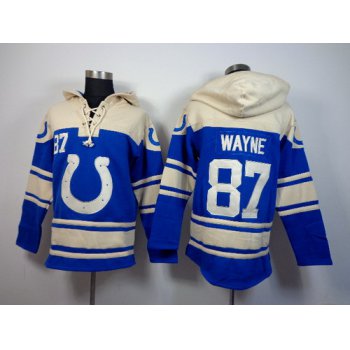 Indianapolis Colts #87 Reggie Wayne 2014 Blue Hoodie