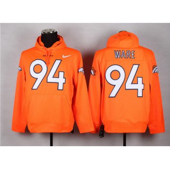 Nike Denver Broncos #94 DeMarcus Ware Orange Hoodie