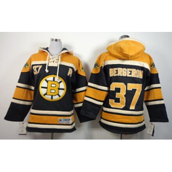Old Time Hockey Boston Bruins #37 Patrice Bergeron Black Kids Hoodie