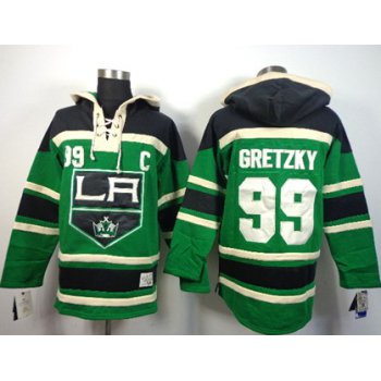 Old Time Hockey Los Angeles Kings #99 Wayne Gretzky Green Hoodie