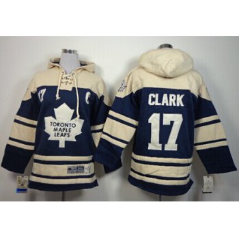 Old Time Hockey Toronto Maple Leafs #17 Wendel Clark Navy Blue Kids Hoodie