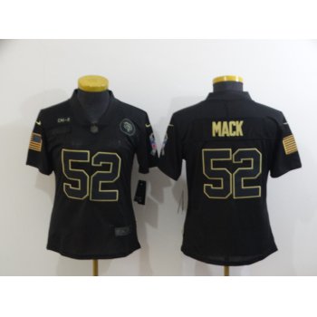 Women's Chicago Bears #52 Khalil Mack Black 2020 Salute To Service Stitched NFL Nike Limited Jersey