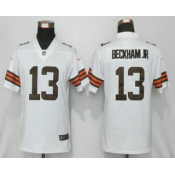 Women's Cleveland Browns #13 Odell Beckham Jr White 2020 NEW Vapor Untouchable Stitched NFL Nike Limited Jersey