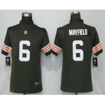 Women's Cleveland Browns #6 Baker Mayfield Brown 2020 NEW Vapor Untouchable Stitched NFL Nike Limited Jersey