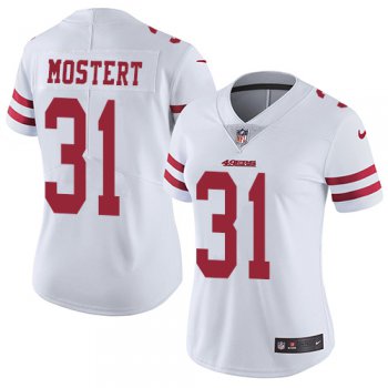 Nike 49ers #31 Raheem Mostert White Women's Stitched NFL Vapor Untouchable Limited Jersey