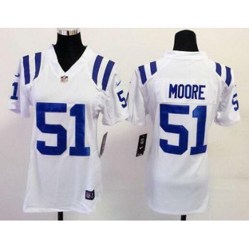 Women's Indianapolis Colts #51 Henoc Muamba White Road NFL Nike Game Jersey