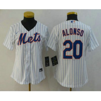 Women's New York Mets #20 Pete Alonso White Stitched MLB Cool Base Nike Jersey