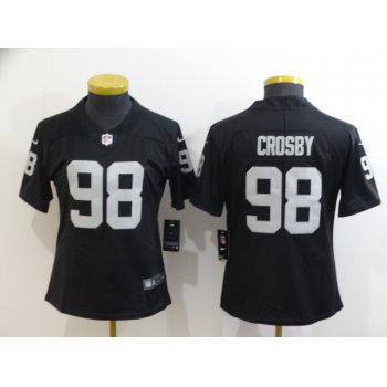 Women's Oakland Raiders #98 Maxx Crosby Black 2017 Vapor Untouchable Stitched NFL Nike Limited Jersey