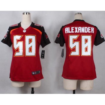 Women's Tampa Bay Buccaneers #58 Kwon Alexander Red Team Color NFL Nike Game Jersey