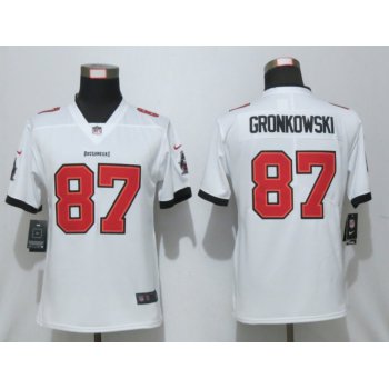 Women's Tampa Bay Buccaneers #87 Rob Gronkowski White 2020 NEW Vapor Untouchable Stitched NFL Nike Limited Jersey