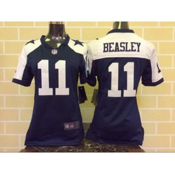 Women's Dallas Cowboys #11 Cole Beasley Navy Blue Thanksgiving Alternate NFL Nike Game Jersey