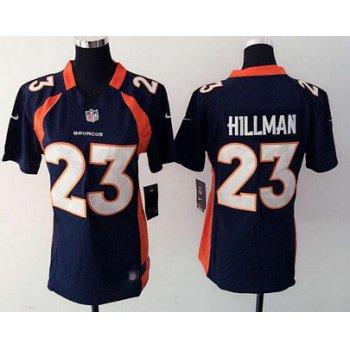 Women's Denver Broncos #23 Ronnie Hillman Navy Blue Alternate NFL Nike Game Jersey