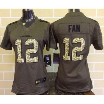 Women's Green Bay Packers #12 Aaron Rodgers Green Salute To Service 2015 NFL Nike Limited Jersey