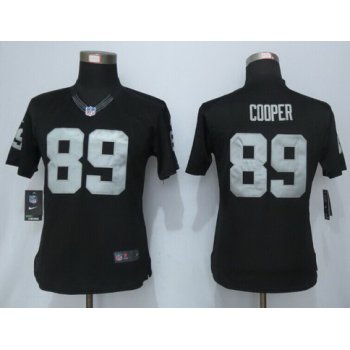 Women's Oakland Raiders #89 Amari Cooper Black Team Color NFL Nike Limited Jersey