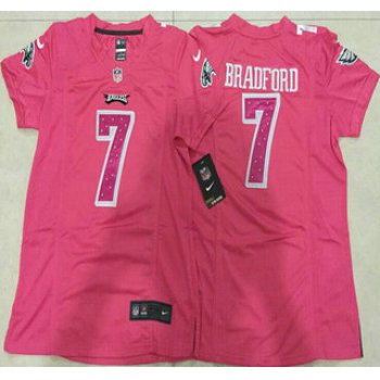Women's Philadelphia Eagles #7 Sam Bradford Nike Pink Sweetheart Diamond Jersey