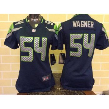 Women's Seattle Seahawks #54 Bobby Wagner Navy Blue Team Color NFL Nike Game Jersey