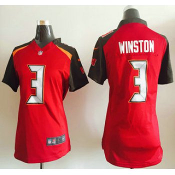 Women's Tampa Bay Buccaneers #3 Jameis Winston Red Team Color NFL Nike Game Jersey