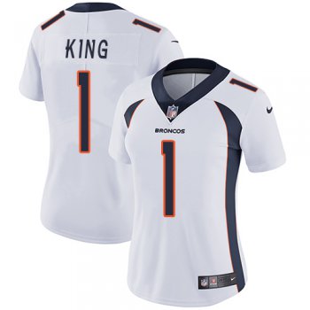 Nike Broncos #1 Marquette King White Women's Stitched NFL Vapor Untouchable Limited Jersey